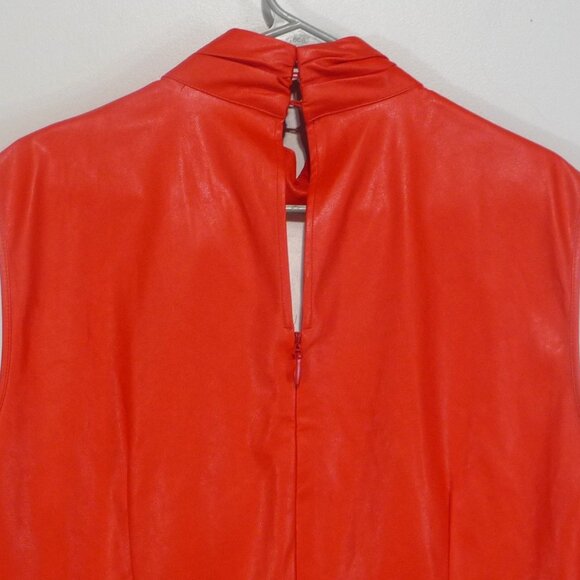 RED FAUX LEATHER DRESS SIZE XL GABRIELLE UNION - Picture 8 of 13